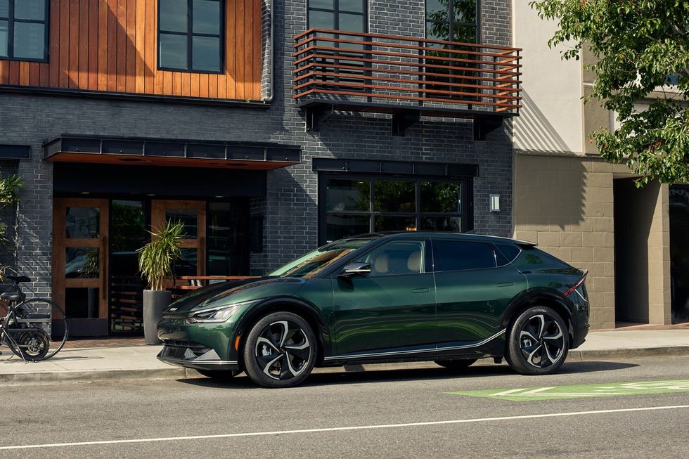 Kia EV6 Limited Edition Features Attractive Green and Tan Color Combo