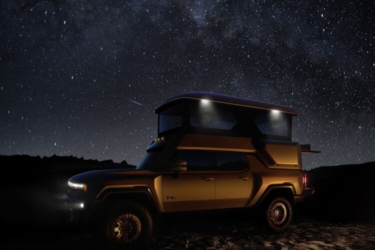 GMC/EarthCruiser Tease an Overlanding Version of the Hummer EV
