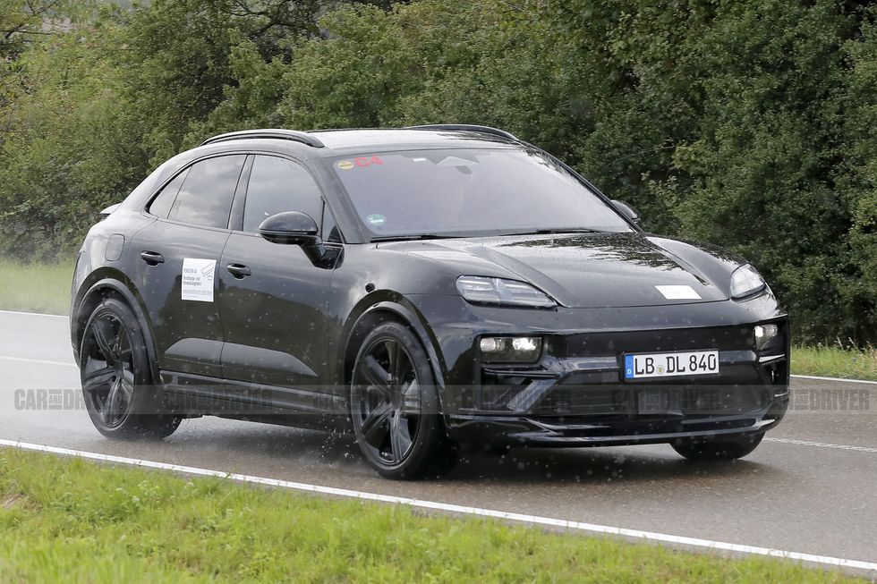 2024 Porsche Macan EV Spy Photos Show Off Coupe-Like Roofline