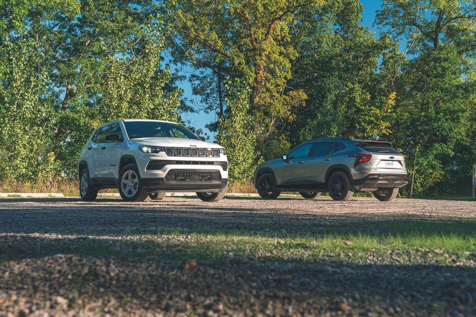 View Photos of the 2024 Chevrolet Trax and 2023 Jeep Compass