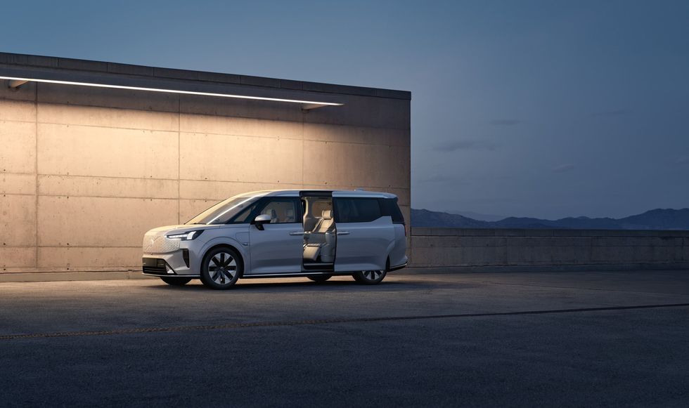 View Photos of the Volvo EM90 Minivan