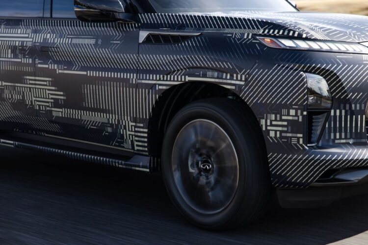 2025 Infiniti QX80 Teased with New Design, 450-HP Twin-Turbo V-6