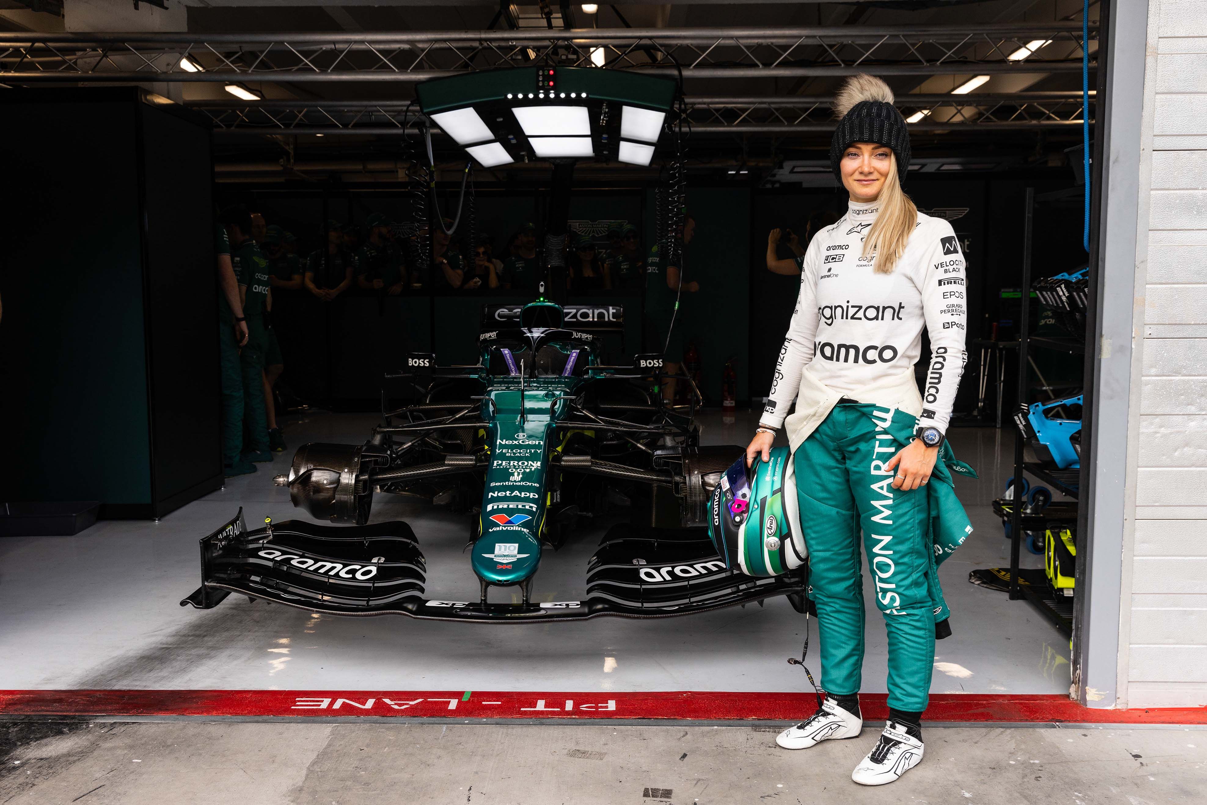 On a Formula 1 Track with Aston Martin and Jessica Hawkins