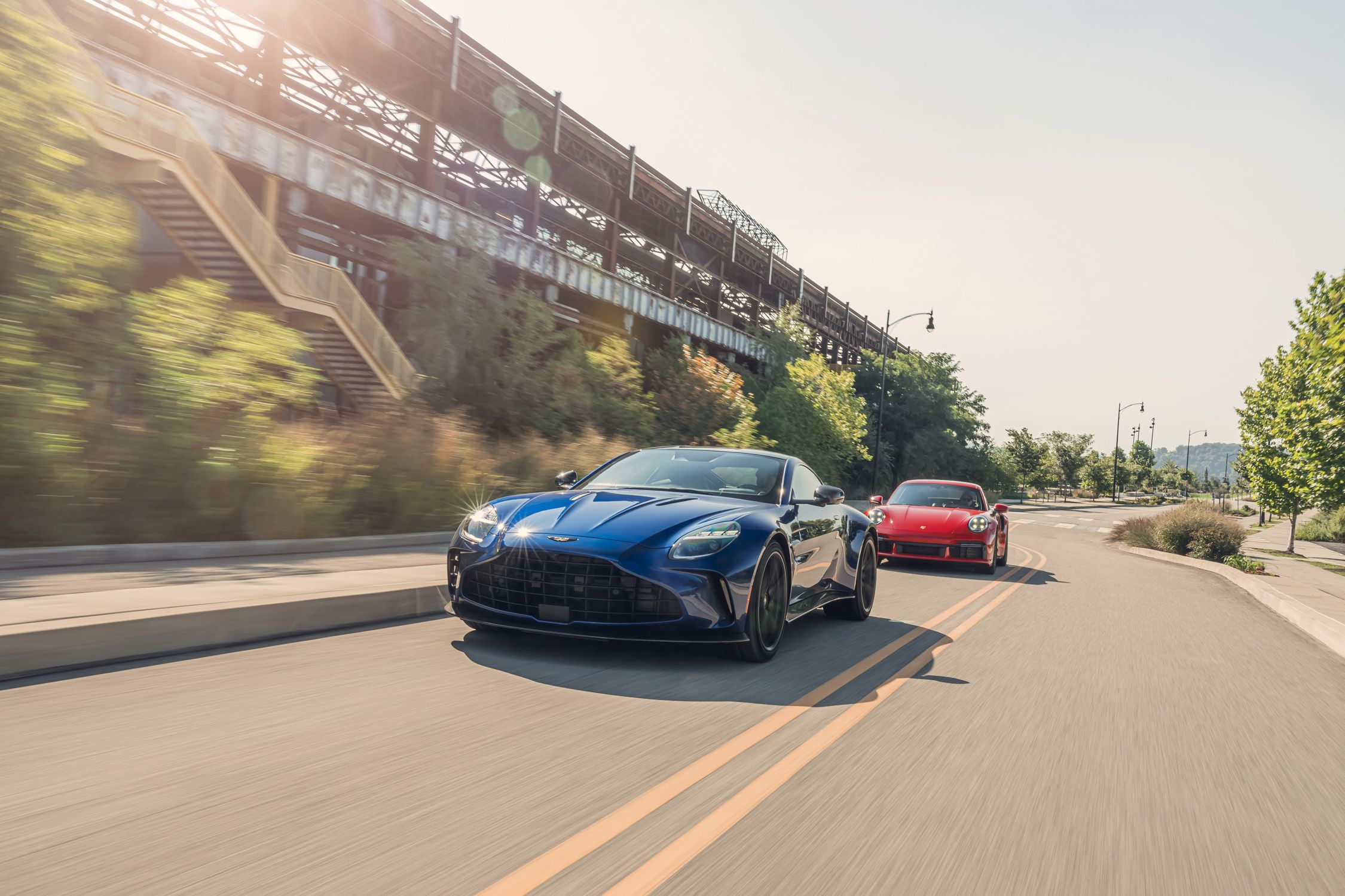 View Photos of the 2025 Aston Martin Vantage vs. 2024 Porsche 911 Turbo