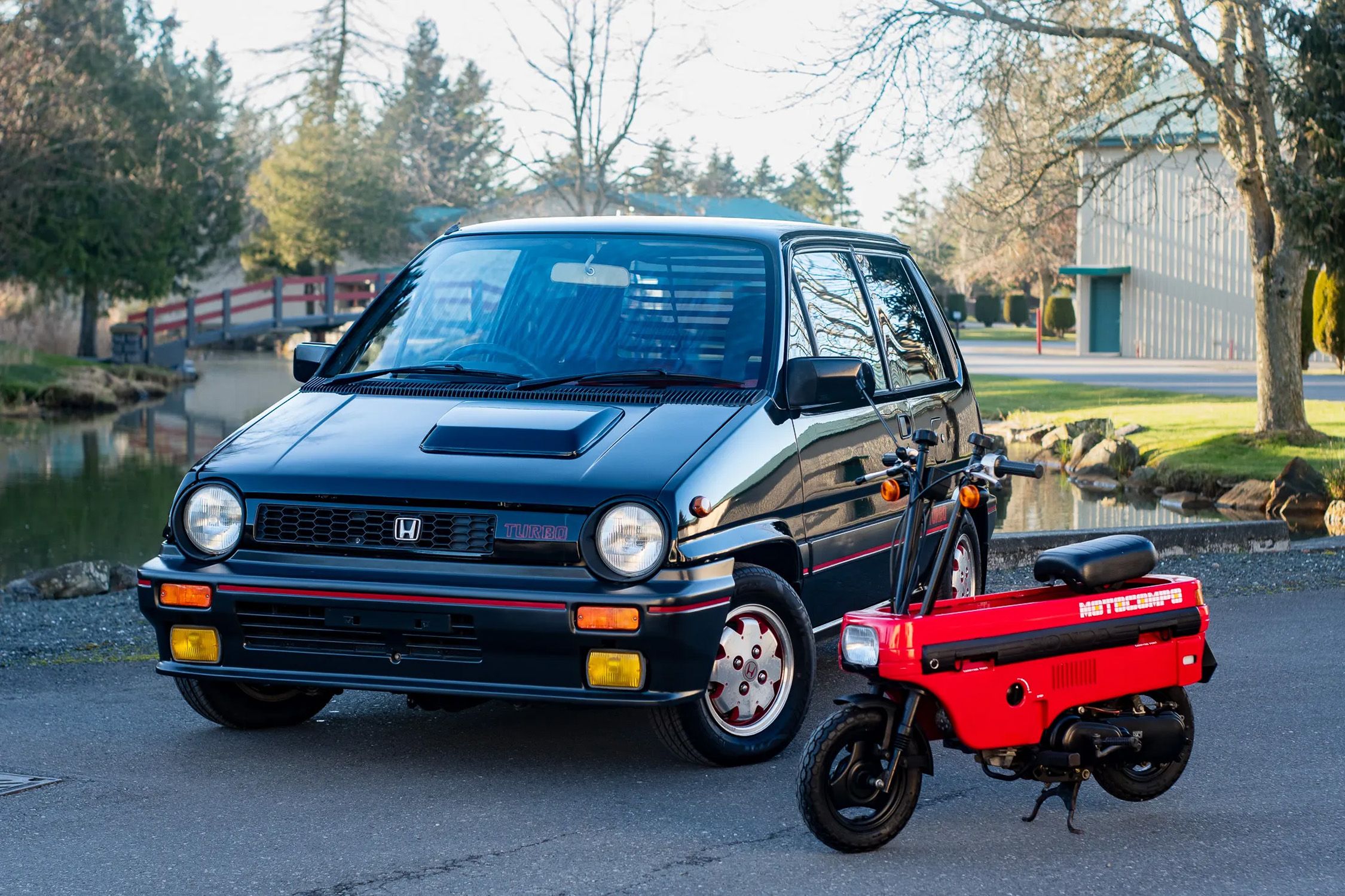 Honda City Turbo and Honda Motocompo on Bring a Trailer Are a Perfect Pair