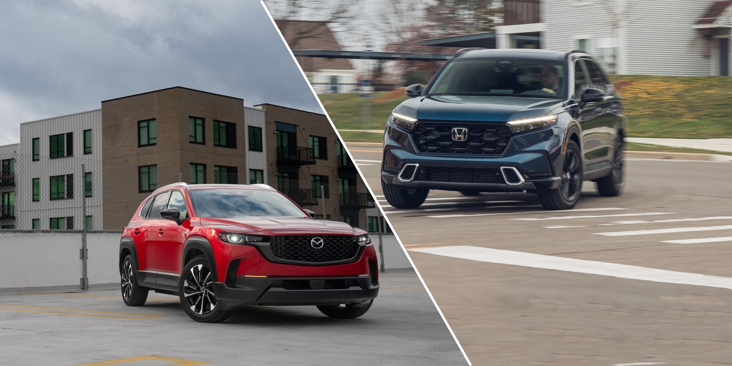 Comparison Test: Honda CR-V Hybrid vs. Mazda CX-50 Hybrid