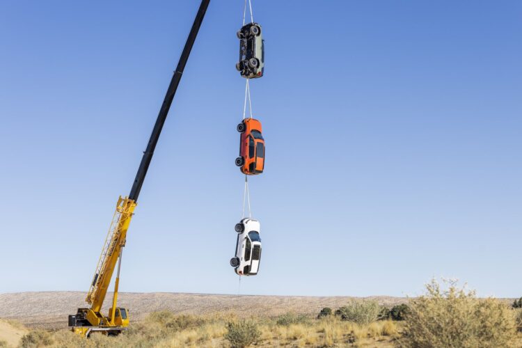 Honda Hangs 3 Passport TrailSports from a Crane to Prove a Point