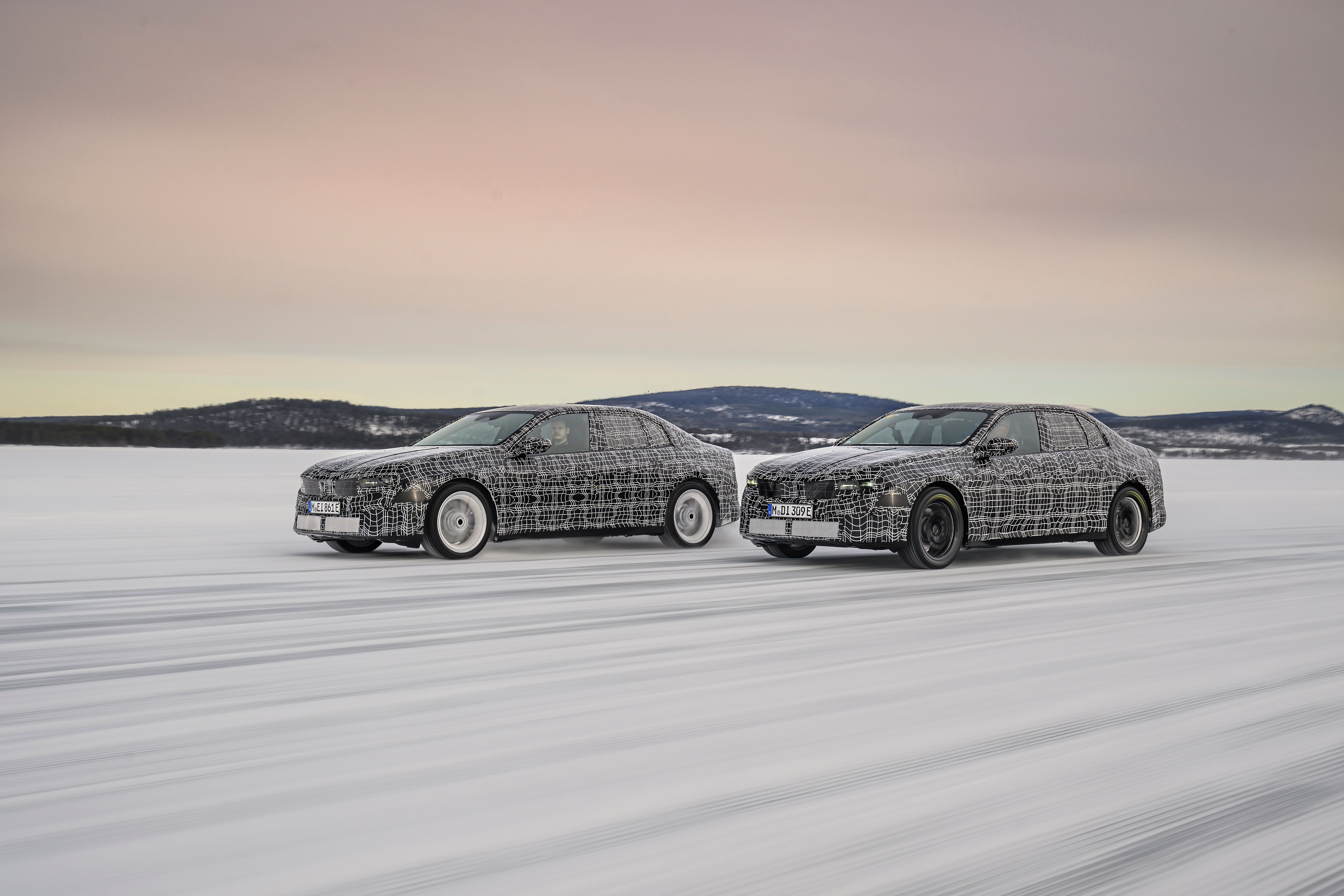 View Photos of the BMW iX3 and Neue Klasse Sedan Prototypes