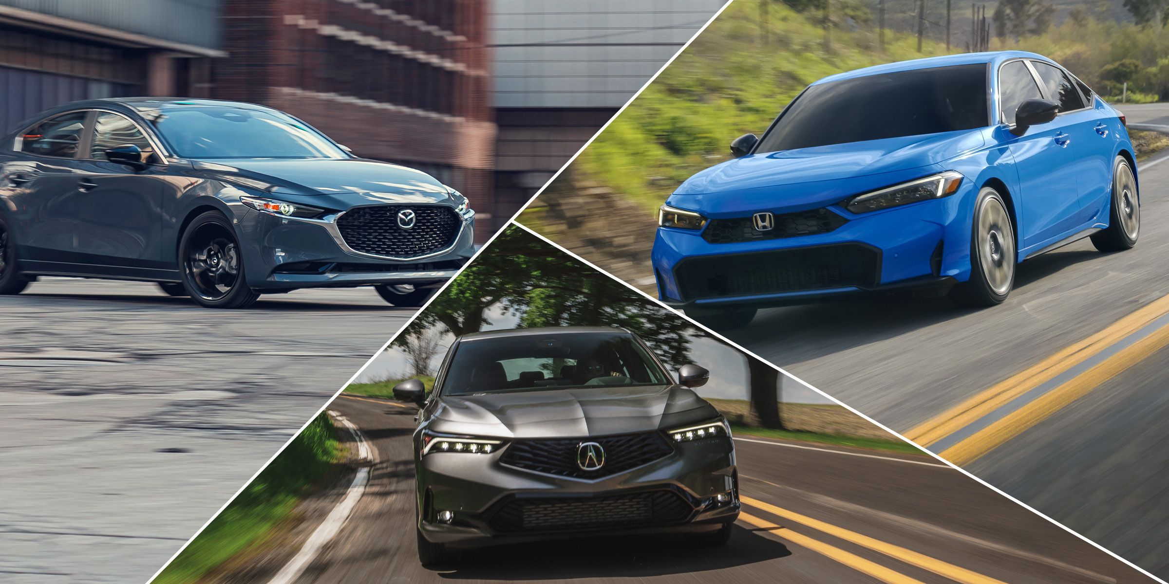 We Compare Specs on the 2025 Honda Civic, Mazda 3, and Acura Integra