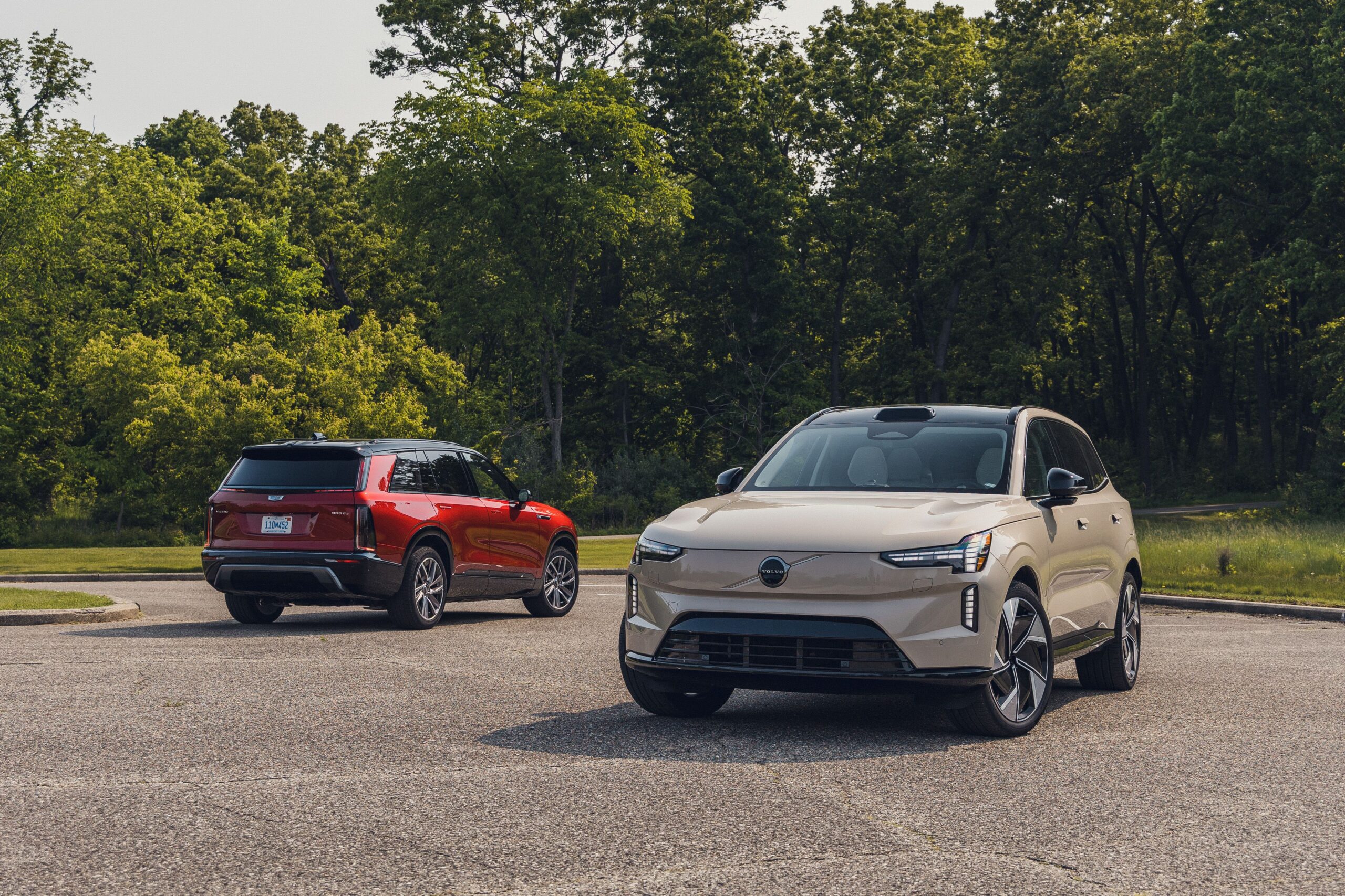 Cadillac Vistiq vs. Volvo EX90 Tested: Three-Row Electric SUVs Compared