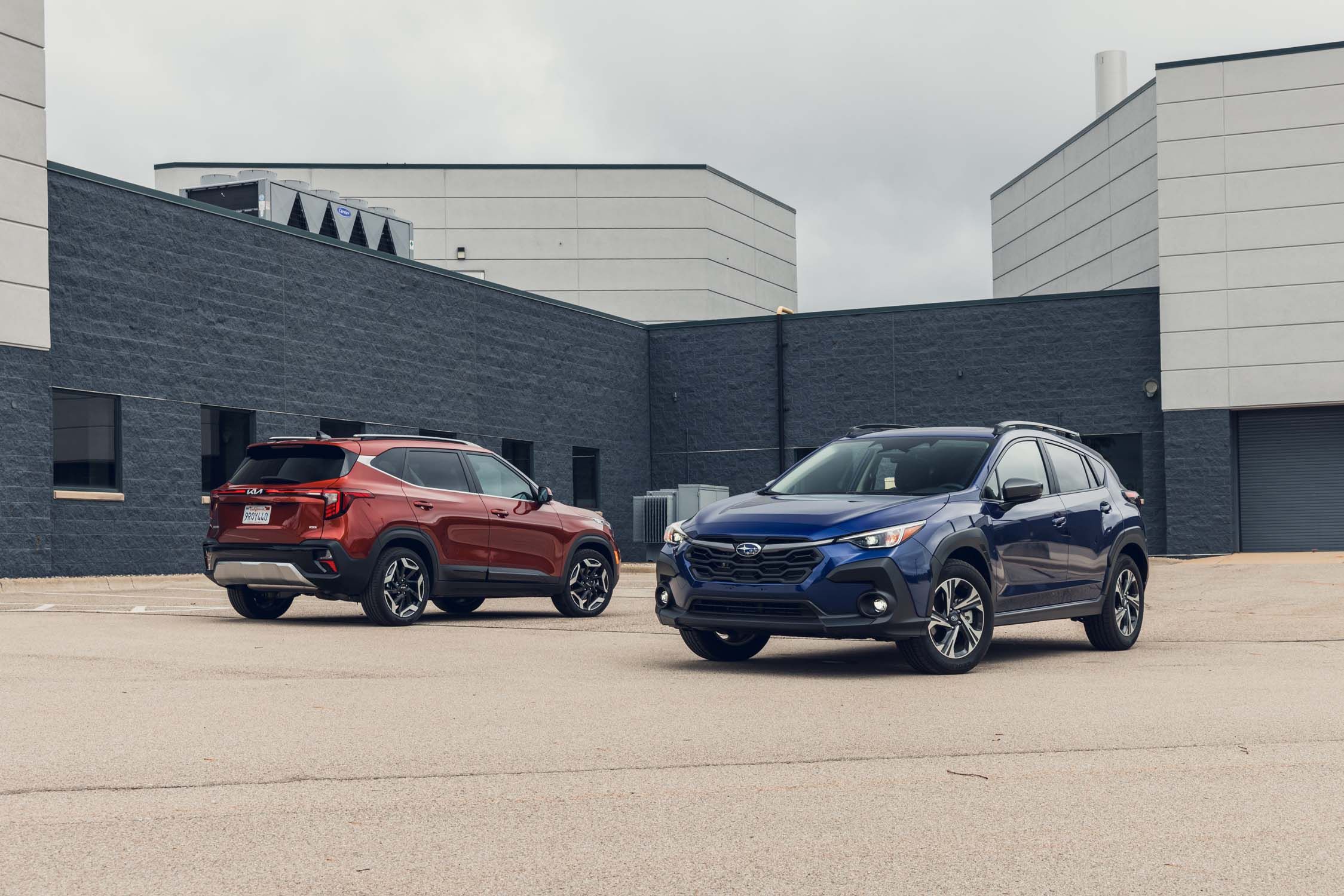 View Photos of the 2025 Kia Seltos vs. Subaru Crosstrek