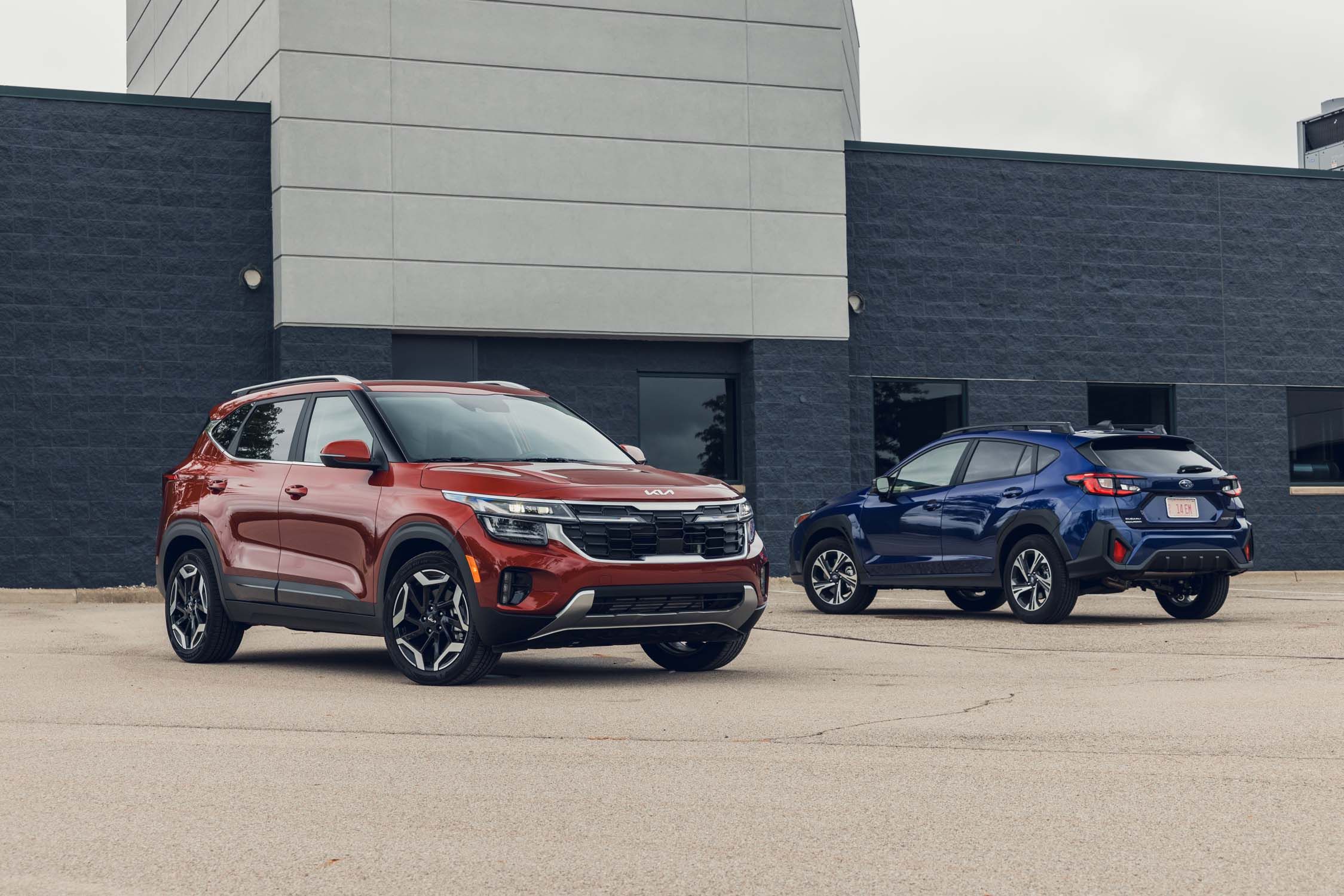 Subcompact SUV Comparison Test: 2025 Kia Seltos vs. 2025 Subaru Crosstrek