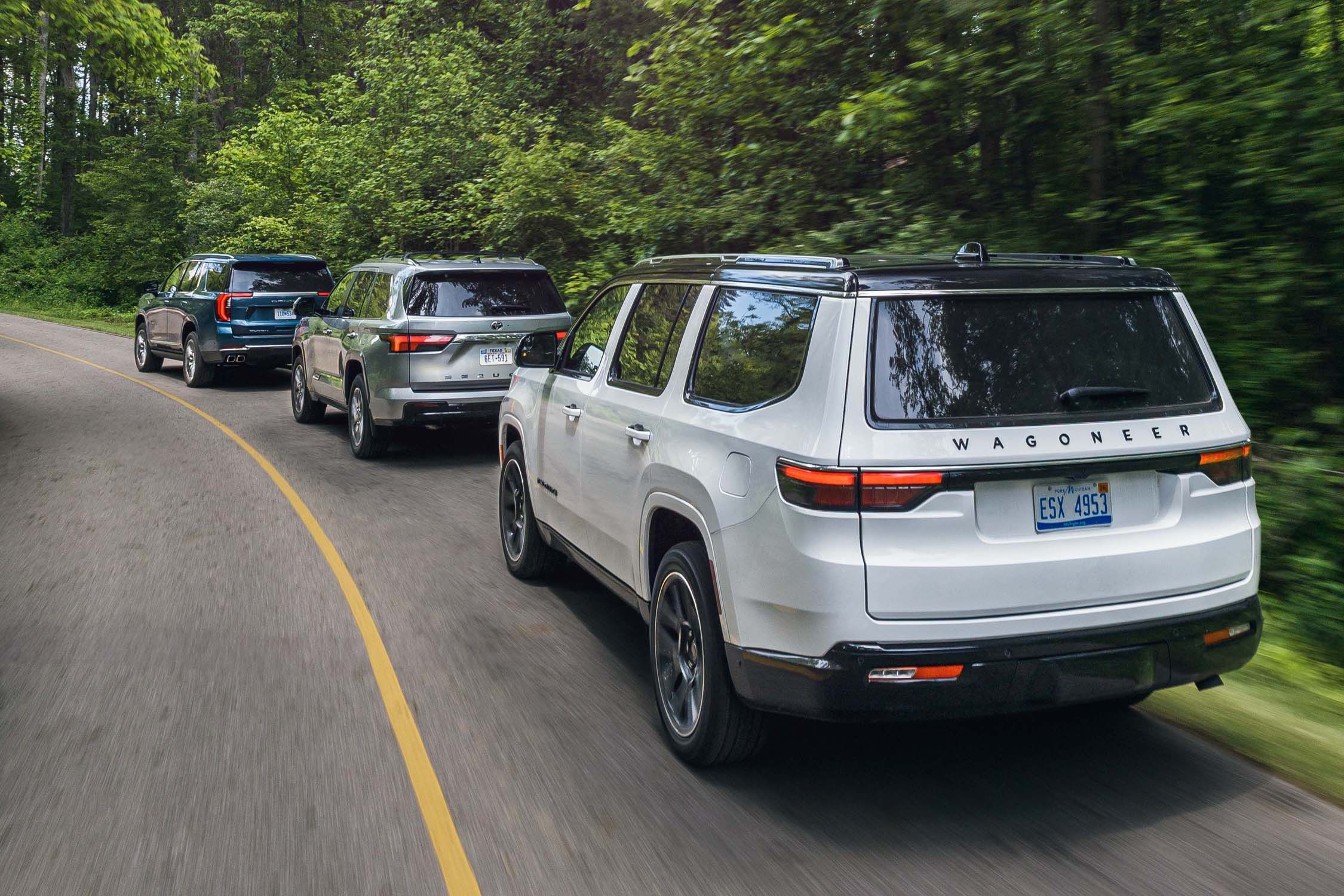 View Exterior Photos of the 2025 Full-Size-SUV Comparison Test