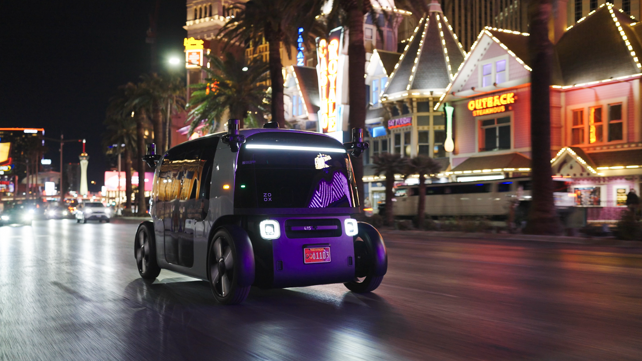 Amazon’s Self-Driving Zoox Vehicles Begin Ride-Hailing Service in Las Vegas
