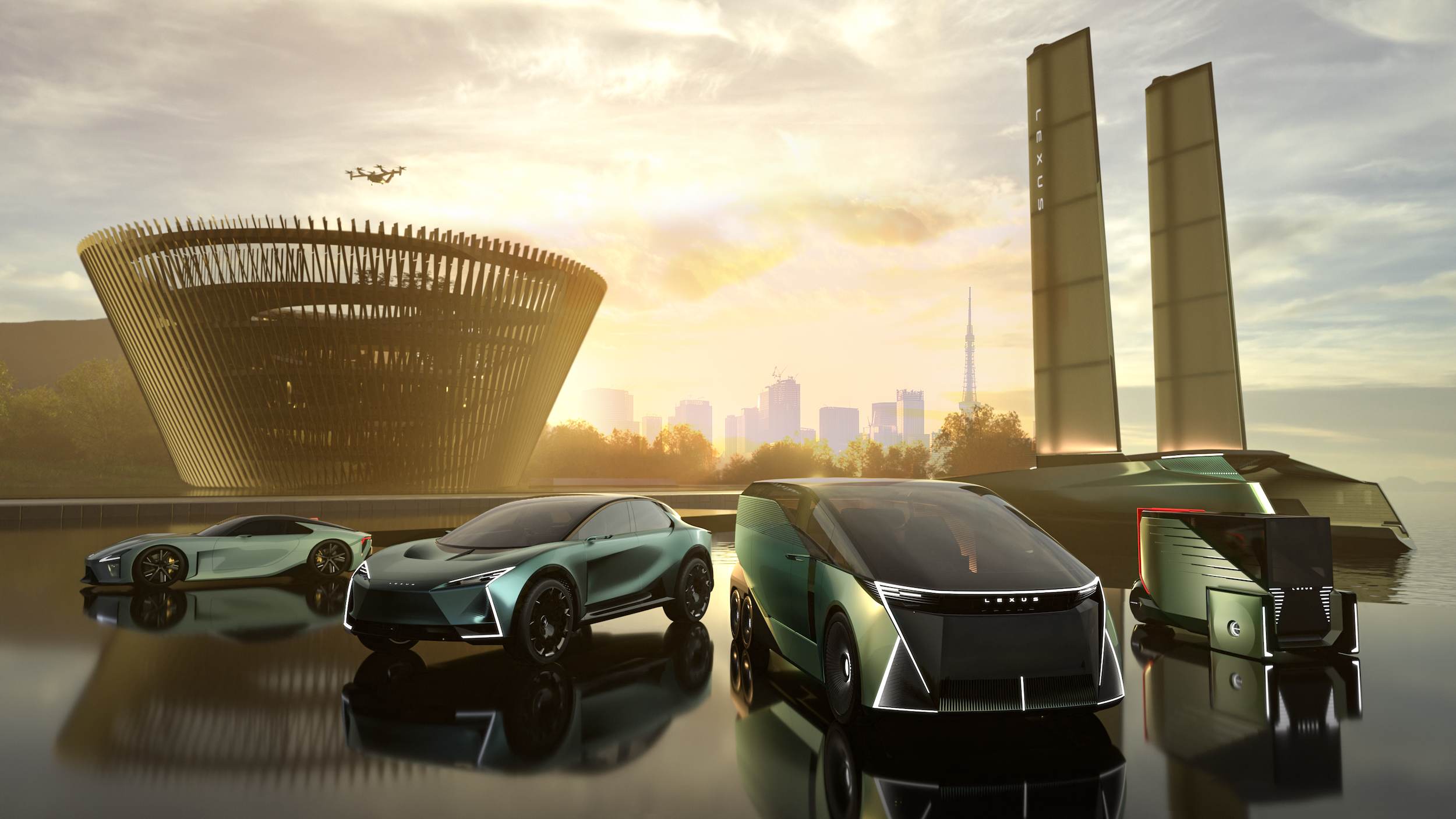 Lexus LS Lives On with Six-Wheeled Van and SUV ‘Coupe’ Concepts