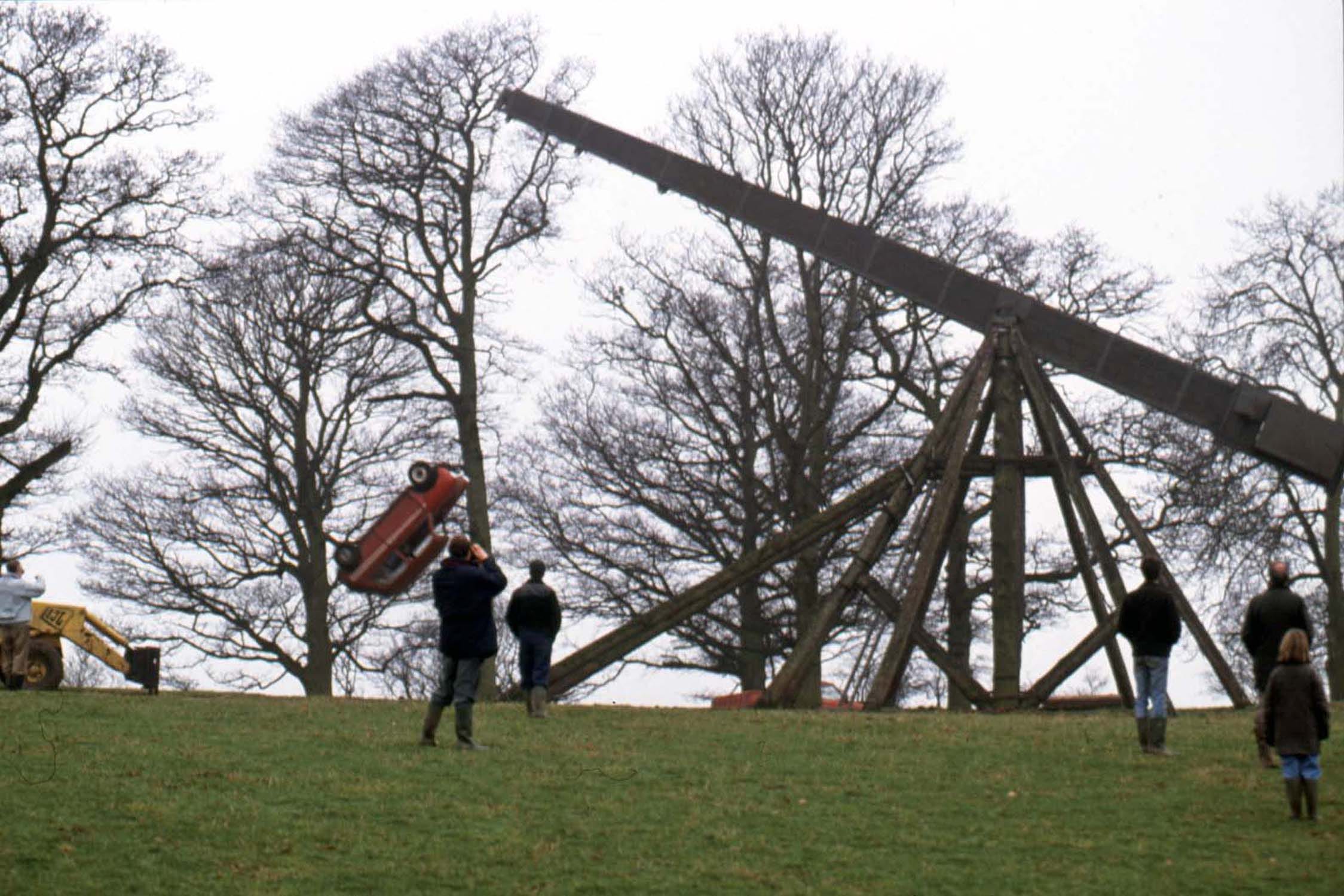 View Photos of the Trebuchet Launching a Mini