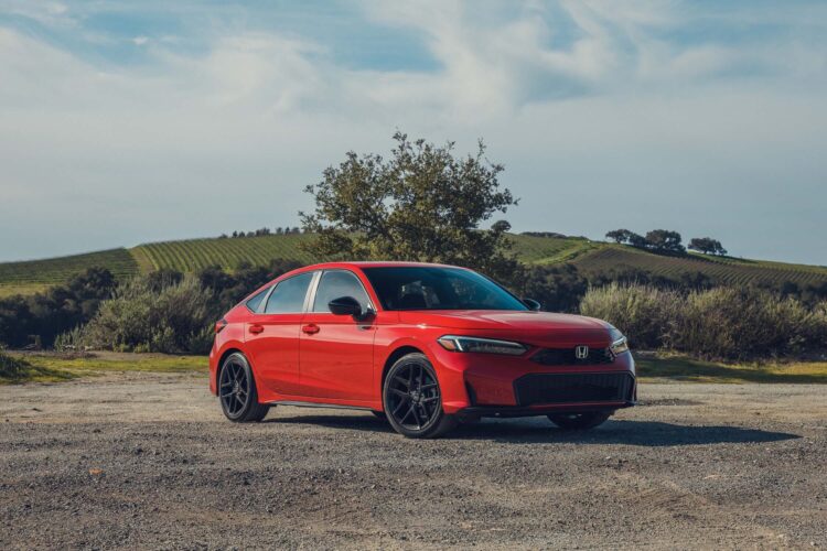 View Exterior Photos of the 2026 Honda Civic Sport Hybrid Hatchback