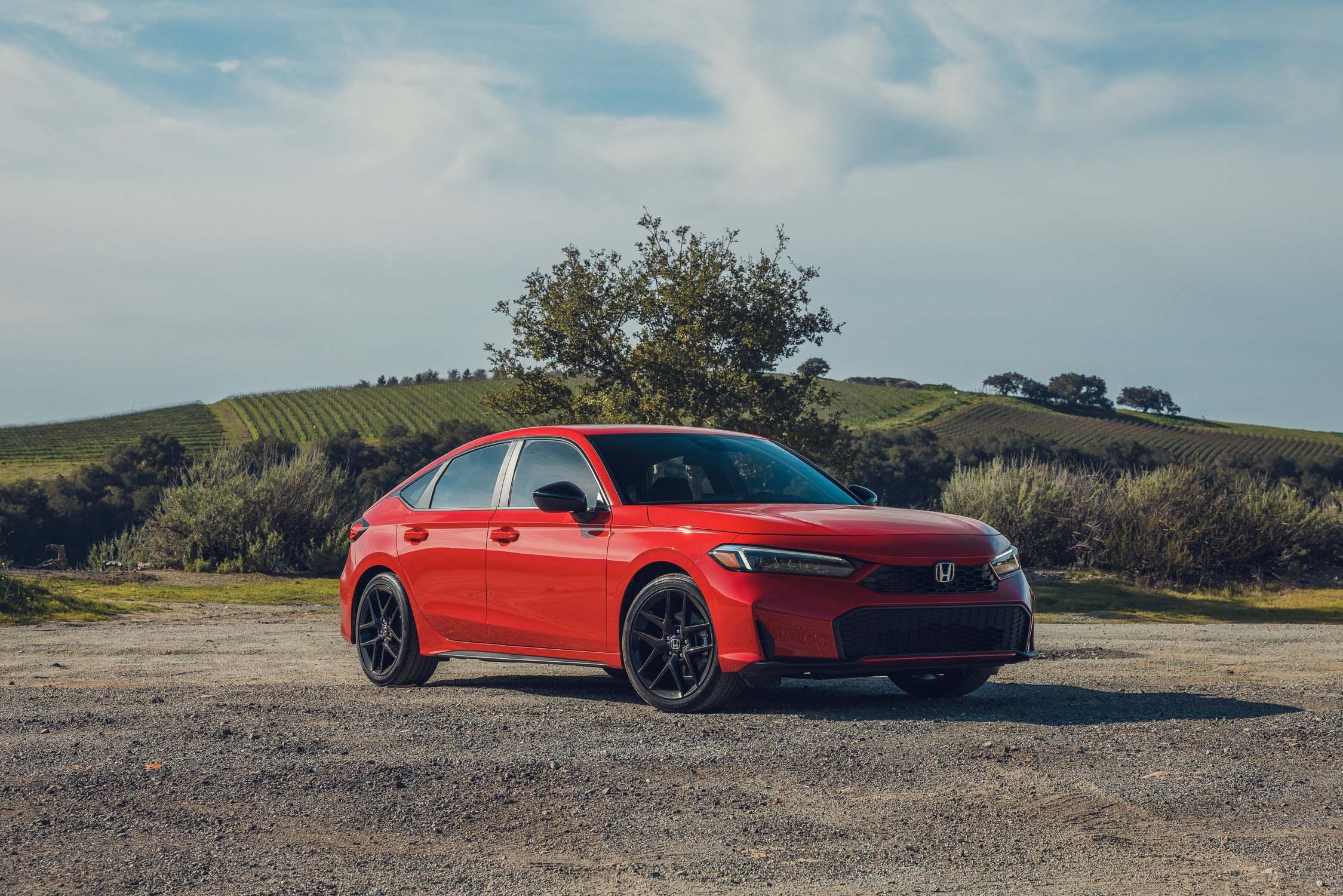 View Exterior Photos of the 2026 Honda Civic Sport Hybrid Hatchback