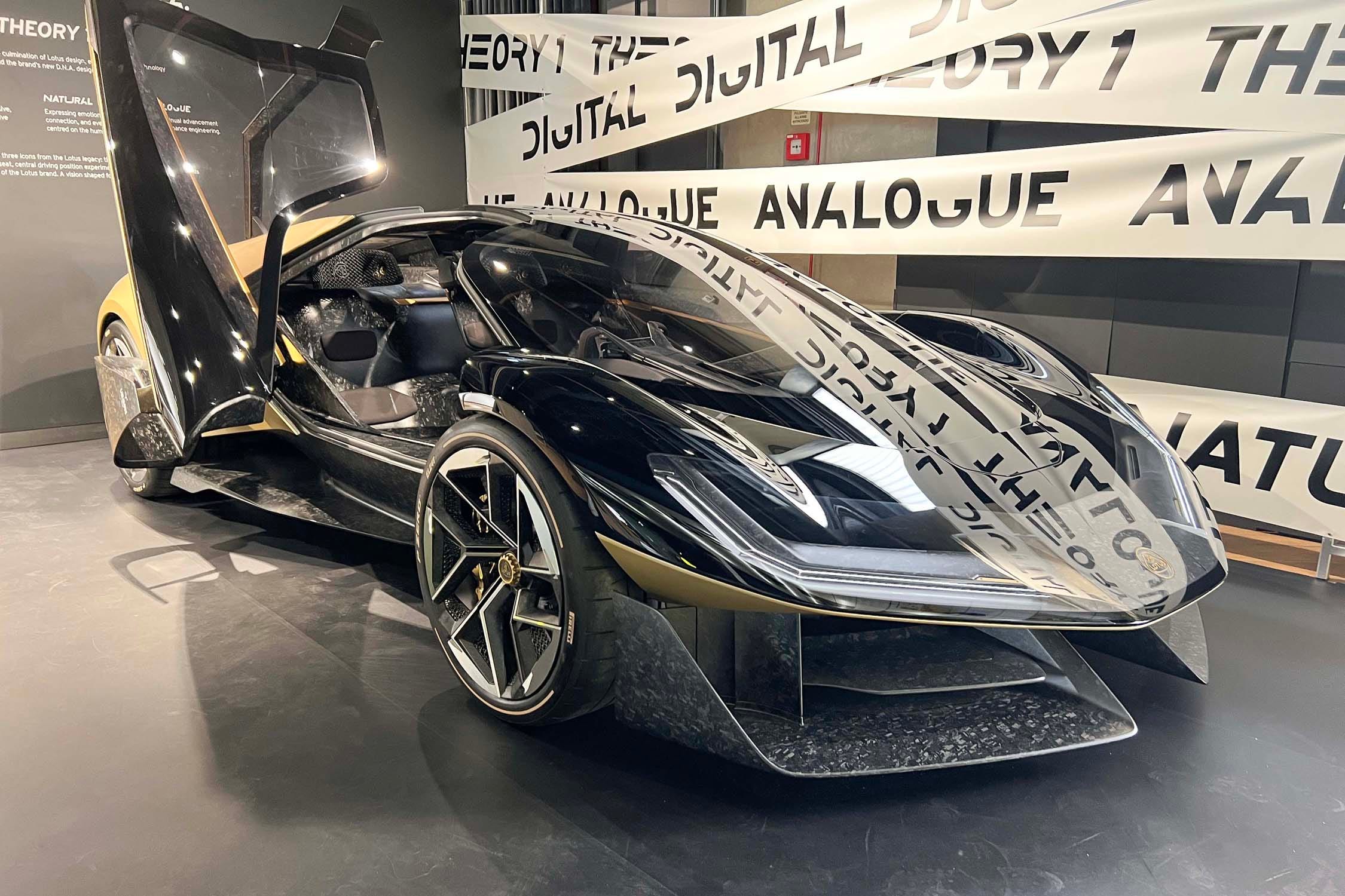 Lotus’s Edgy, Wedgy Theory 1 Was in the Spotlight at Milan Design Week