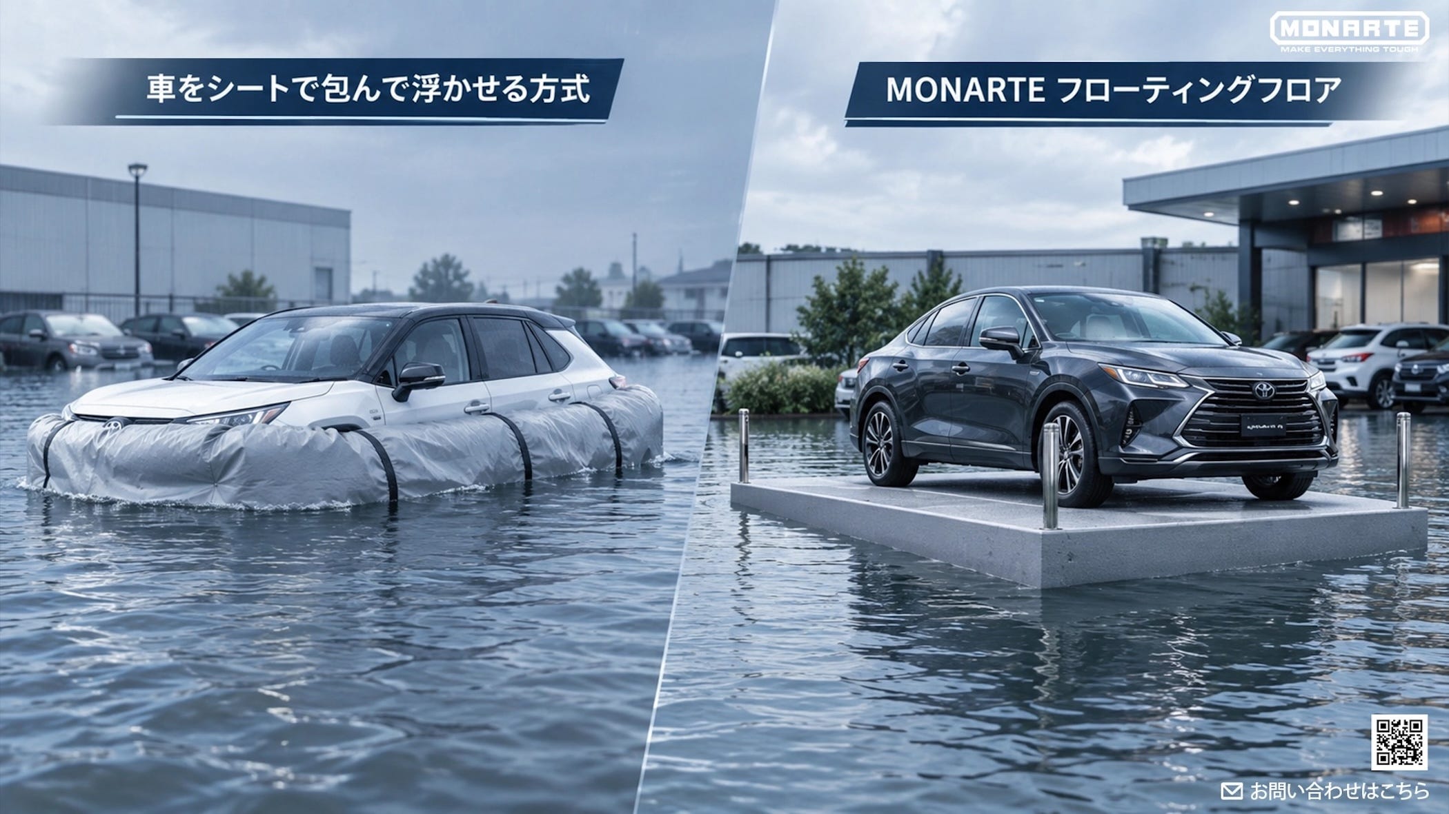 <b><strong>Japan’s Floating Parking Spot Keeps Cars Safe from Floodwaters</strong></b>